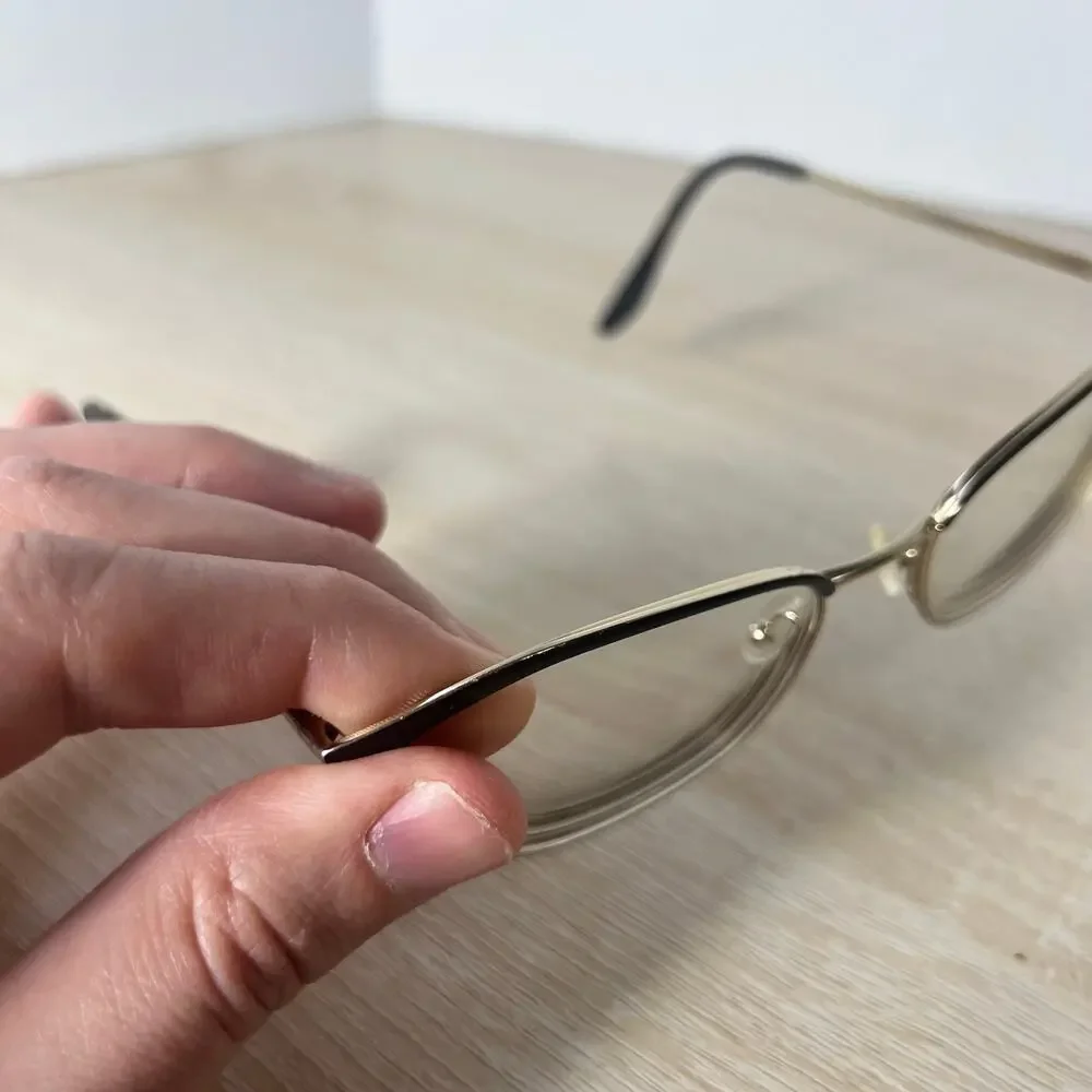 Prada VPR 62X KOF-1O1 Eyeglasses Cat Eye Frames Only Brown Gold 54-17 - Picture 4 of 12